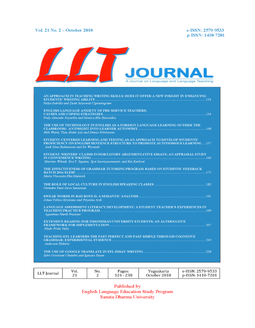 LLT Journal: A Journal on Language and Language Teaching